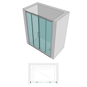 Florian S194F porta doccia scorrevole con 6mm cristalli e estensioni del Box doccia IX cromate previste da 166 a 17... - Product Image 2