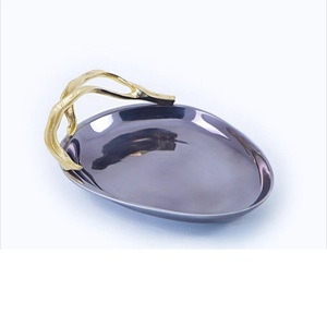 ชามเสิร์ฟผลไม้สำเร็จรูปสำหรับตกแต่งโต๊ะในร้านอาหารโรงแรมทำด้วยมือชามสเตนเลสชุบนิกเกิลสำหรับตกแต่ง - Product Image 3