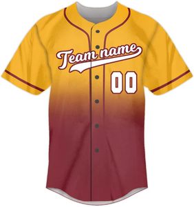 Maillot d'équipe de baseball avec logo personnalisé uniforme de vêtements de sport en polyester respirant pour clubs et tournois motif brodé ou imprimé - Product Image 1