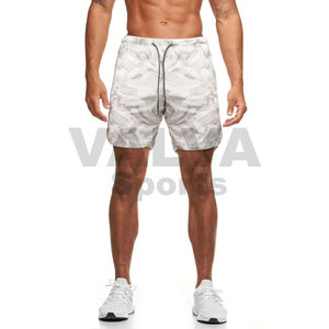 Short de sport en coton pour hommes, style fitness décontracté, avec logo personnalisé, taille XS, pour la musculation - Product Image 2