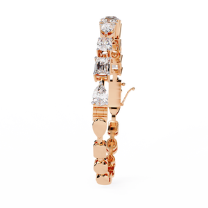 Magnifique bracelet et jonc en or 18 carats avec diamants de laboratoire, accessoire de bijouterie luxueux - Product Image 4