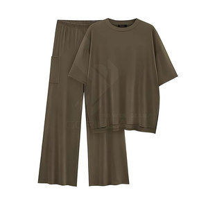 Tenue de survêtement d'été pour femmes de tous les jours Survêtement d'été en coton pour femmes style de rue - Product Image 1