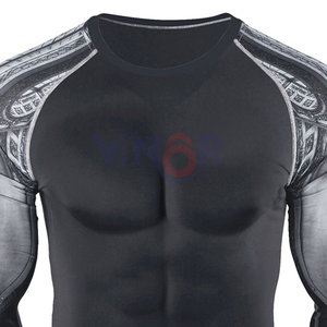 Wholesale Manufacturer Sportswear Men Rash Guard <b>Swimming</b> <b>Top</b> Rash Guard <b>Long</b> <b>Sleeve</b> Mens 2025 Compression Rash Guard OEM - Product Image 4