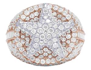 Unique Star Design Moissanite <b>Ring</b> for <b>Men</b> Iced Out 925 <b>Silver</b> Hip Hop Jewelry - Product Image 2