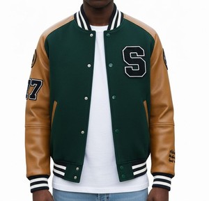 Chaqueta Universitaria de Béisbol de Alta Calidad 2026, Fabricante de Ropa Urbana Personalizada, Chaquetas Universitarias de Lana Chenilla con Parche Bordado con Letras - Product Image 3