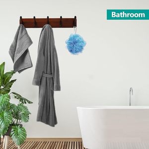 Amazing Wall-Mounted Coat <b>Rack</b> With 2 Over-Door Instillation Hooks Wood Plank Hat <b>Rack</b> Hooks for Clothing Hanging - Product Image 5