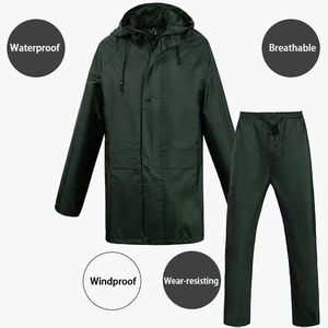 Usine directe imprimé maternité imperméable respirant à capuche coton combinaison de pluie ensemble de survêtement pour adultes OEM/ODM - Product Image 4