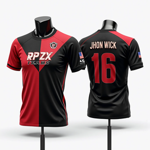 เสื้อเจอร์ซีย์กีฬาระบายอากาศสำหรับผู้ชายเสื้อซอฟต์บอลและบาสเก็ตบอลคอกลมเสื้อตกปลาแบบสั่งตัด - Product Image 4