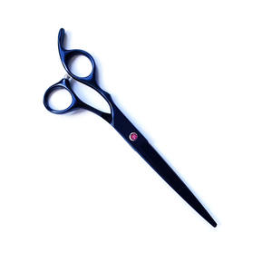 Tijeras de corte de pelo profesional Mango de acero Azul marino Recubierto Straigh Hoja afilada Tijera de salón con reposapiés - Product Image 4