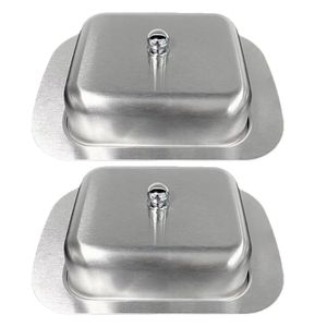 Beurrier en acier inoxydable minimaliste moderne, récipient hermétique, garde le beurre frais plus longtemps, parfait pour une utilisation à la maison et en cuisine - Product Image 5
