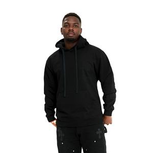 Sweat à capuche uni pour homme sans logo parfait pour imprimer des broderies ou des marques personnalisées OEM prêt à l'emploi commandes en gros - Product Image 1