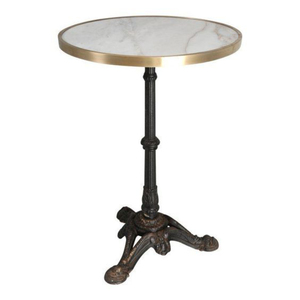Mesa de Comedor de Hierro Negro de Primera Calidad con Base de Pedestal Ornamentada, Muebles de Metal de Grado Comercial para Cafetería y Pub a Buen Precio - Product Image 5