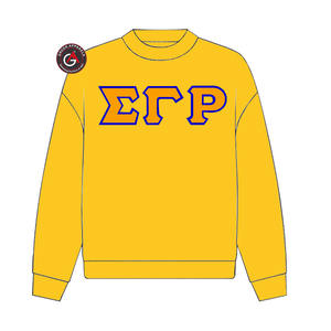Sigma Gamma Rho Sorority bordado mujer cuello redondo sudadera | SGRho Sorority bordado señoras estilo personalizado cuello redondo - Product Image 1