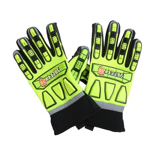 Guantes de seguridad de cuero sintético anti-impacto personalizables para trabajo mecánico - Product Image 5