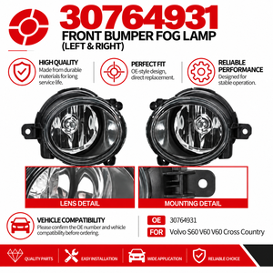 Conjunto de Faro Antiniebla Delantero Derecho 30764931 para Volvo S40 V50 2008-2011, Repuesto de Parachoques Delantero, Piezas de Iluminación Automotriz - Product Image 1