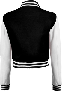 Chaquetas de béisbol Varsity de alta calidad para mujer, chaquetas universitarias de mujer con logotipo bordado de chenilla y forro de lana - Product Image 6