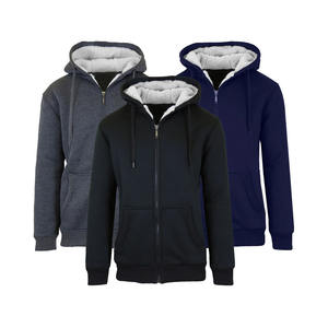 ชุดวอร์มผู้ชายสีพื้นเรียบง่าย สวมใส่สบาย มีซิป คุณภาพสูง เหมาะสำหรับวิ่งและออกกำลังกาย มีสไตล์ เสื้อฮู้ดแบบสวม 500GSM - Product Image 5