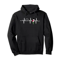 Sudadera con Capucha de Forro Polar 100% Algodón para Hombre, Diseño Estampado de Palestina, para Adultos Musulmanes