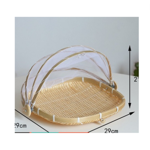 Cesta plana de bambú con muestra gratis, cesta tejida hecha a mano natural 100%, tamaño personalizado, venta al por mayor, precio barato, cesta plana de Bambú - Product Image 1