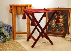 Porte-plateau de luxe de style classique famille royale velours de couleur rouge bordeaux pour la décoration intérieure et les cadeaux élégants - Product Image 2