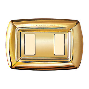 Tondo' Placca Mod.Magic Termoplastica a 2 Posti Colore Oro - Product Image 1