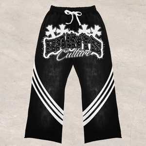 Ensemble jogging vintage personnalisé Survêtement avec fermeture éclair délavé à l'acide Survêtement Sweat à capuche unisexe et pantalon de survêtement évasé Survêtement pour hommes - Product Image 6