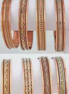 Pulsera de cobre elegante moderna, banda plana de 8mm, diseño de arte Pop hecho a mano, 6 imanes integrados para alivio Natural, artritis, dolor muscular - Product Image 5