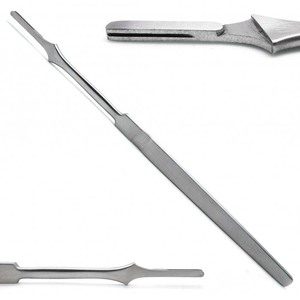 ใบมีดผ่าตัดทำจากสเตนเลสสตีลมีที่จับเครื่องมือที่สำคัญได้รับการรับรองว่าผิวหมองคล้ำ - Product Image 5