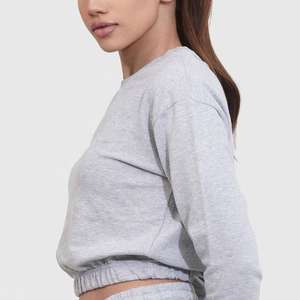 Best Selling Casual Female Crop Top Sweatshirt Winter <b>Warmer</b> Fashion Fit High Quality Polyester Fleece Sporty Style Washed - Product Image 5