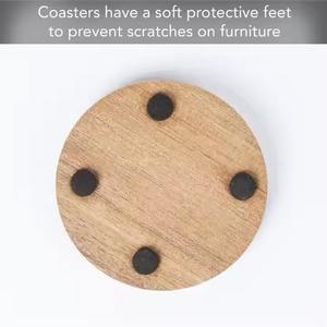 Posavasos de madera redondos hechos a mano resistentes a las manchas y hechos a mano a la venta por el exportador indio - Product Image 6