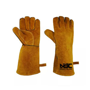 Guantes de soldadura de cuero de vaca, resistentes al calor, Palma negra, 2023 - Product Image 4