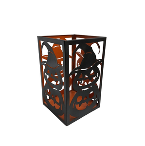 Halloween Décoration Fer Carré Votif Mort Mat Noir PC Bougie Votive Titulaire Pour L'éclairage Décorations À La Main - Product Image 1