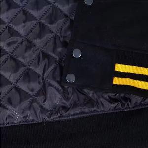 แจ็คเก็ตผ้าบุนวมสีขาวกรมท่าสำหรับผู้ชายเสื้อหนาวปักปกปกปกเสื้อด้านหน้าผ้าไนลอน - Product Image 3