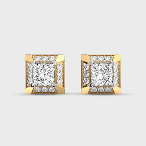 Pendientes de Oro con Diamantes Cultivados en Laboratorio, Certificados por IGI, Corte Brillante, Estilo Delicado, Más Vendidos |   Joyería de Moda para Bodas en Capas Modernas - Product Image 4