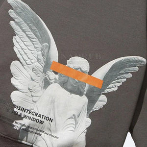 Marca privada Suministro directo de fábrica Hombres Sudaderas con capucha impresas Diseño personalizado Cómodos básicos Sudaderas con capucha impresas - Product Image 6