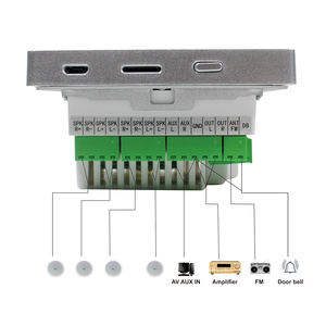 Bộ khuếch đại tường thông minh 4*25W với màn hình cảm ứng 4 inch và Bluetooth để điều khiển âm thanh nhiều phòng trong nhà và khách sạn - Product Image 6