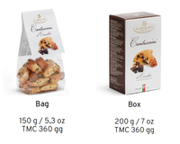 Cantucci Artisanaux Italiens au Chocolat et à l'Orange, Pâtisserie à la Pâte d'Amande, Certifiés HACCP, Fabriqués en Italie, Scapigliati, Durée de Conservation de 12 Mois