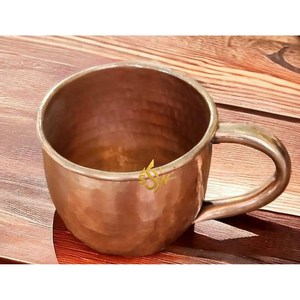Tazas de mula de Moscú de cobre puro al por mayor más vendidas, tazas de gran tamaño con acabado antiguo de latón, tazas de fácil agarre para múltiples bebidas - Product Image 4