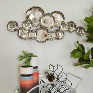 Décoration murale en plaque d'argent en aluminium de qualité standard avec panneaux muraux bords inégaux artisanat en vrac à bas prix - Product Image 2