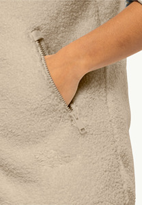 2025 personnalisé femmes pleine fermeture éclair sans manches à capuche laine résistant au vent extérieur broderie imprimé polaire rue filles vêtements - Product Image 3