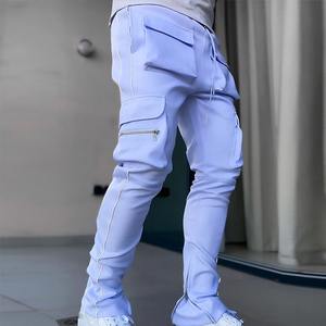 กางเกงวิ่งจ๊อกกิ้งสตรีทแวร์กางเกงขาบานเอวยางยืดแบบลำลองระบายอากาศได้ดีกางเกงผู้ชายซักได้ - Product Image 2