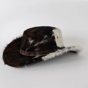 Nouveauté Prix bas Chapeaux en cuir de vache pour hommes Faible MOQ Nouveauté Couleur unie décontractée Léger et confortable Chapeaux en cuir de vache - Product Image 2