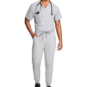 Costumes de gommage d'infirmière d'hôpital de haute qualité pour hommes meilleur costume de gommage médical de conception avec le bas prix de tissu tricoté - Product Image 5