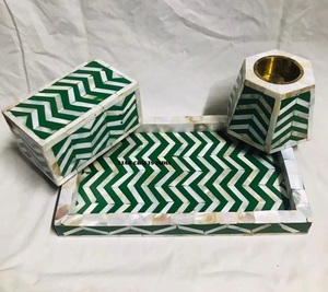 Juegos de bandejas decorativas para quemador de incienso, lo último en fregona con incrustaciones de hueso, regalo de Ramadán, bandeja para quemador Bakhoor DE LA India de STAR CRAFTS INDIA - Product Image 2