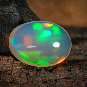 Ópalo de Fuego Etíope Blanco de 5.80 CT, Piedra Suelta, Creado en Laboratorio, Certificado por Terceros, Cambio de Color, Piedra de Nacimiento de Octubre, para Joyería - Product Image 1