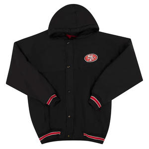 เสื้อแจ็คเก็ตกันลมคุณภาพพรีเมียม 49ers ผ้าไนลอนกันน้ำ เสื้อกันฝน ปักโลโก้ แบบสั่งทำพิเศษสำหรับฤดูหนาว ผ้าไม่ทอ ปักลาย - Product Image 5