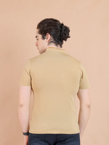 T-shirt à manches courtes et col mandarin de haute qualité pour hommes Vêtements décontractés confortables 100% coton pour les tenues de tous les jours et le bureau - Product Image 6