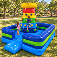 Mur d'escalade gonflable scellé sur mesure pour enfants, équipement d'escalade commercial pour aire de jeux extérieure