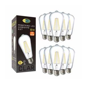 E27 LED Filament ST64 <b>Bulb</b> 8W Energy Efficient LED Lighting - Product Image 4