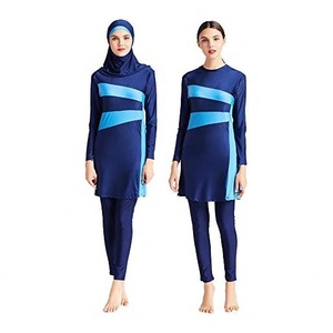 Women Modest Swimwear Full Length Coverage Bathing Suit with Attached Hood Breathable Fabric - Product Image 4